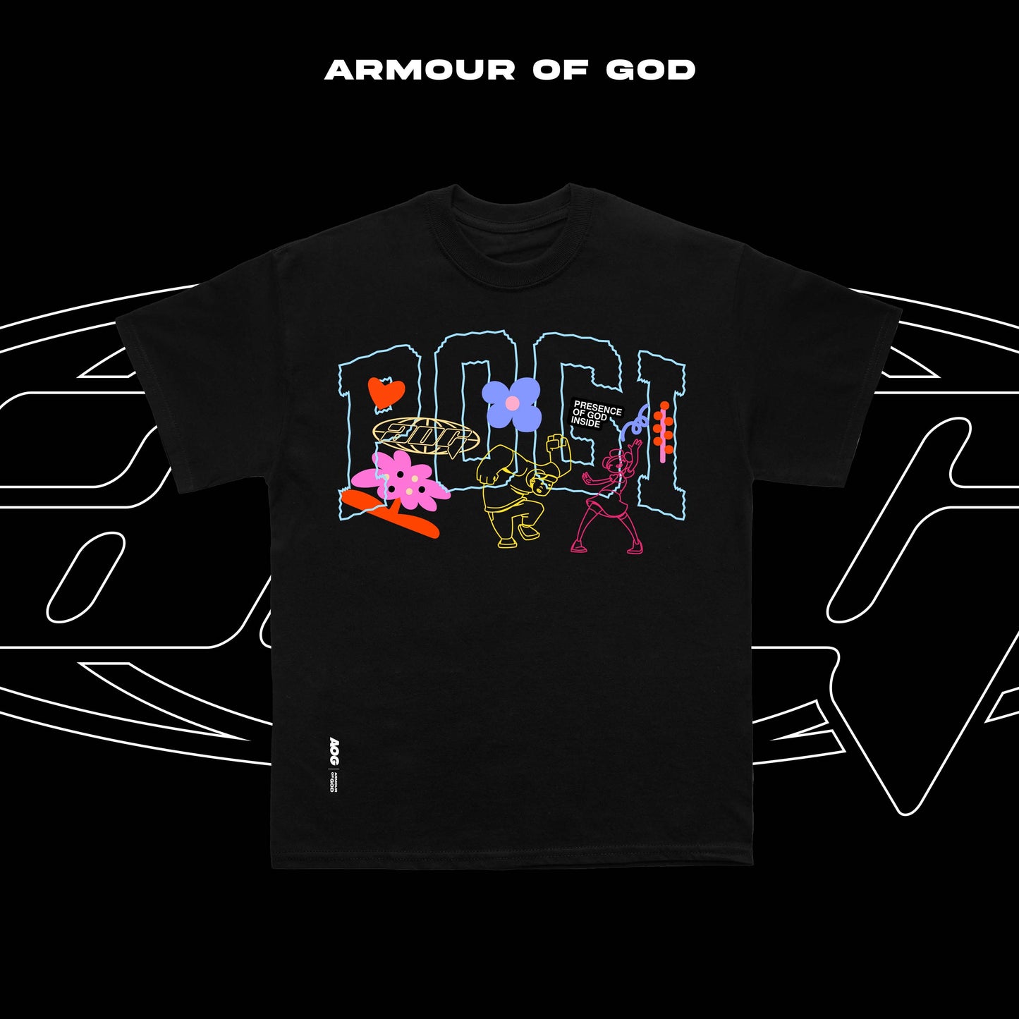 AOG BIG POGI FRONT GRAPHICS T SHIRT TEE COTTON HIGH QUALITY