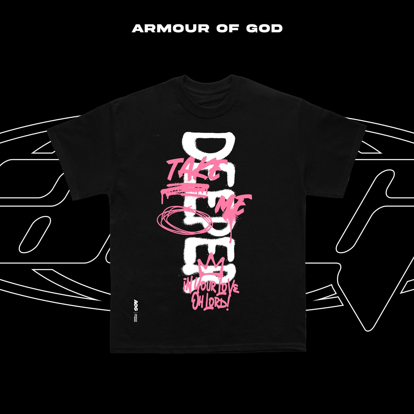 D4 Take Me Deeper in my FAITH Big Front Print DTF CVC Cotton Basic Size Pattern 230 GSM Christian Clothing