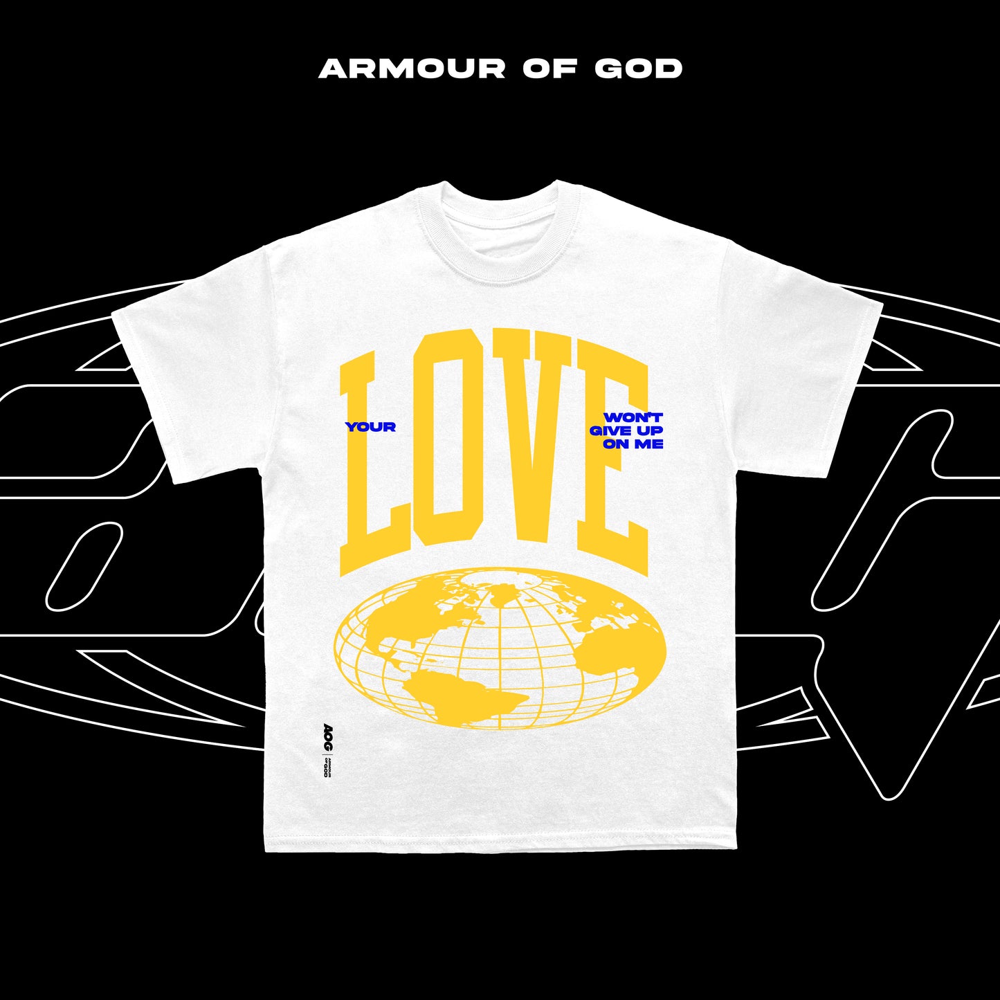 D8 Love of God is Greater Front Print DTF CVC Cotton Basic Size Pattern 230 GSM Christian Clothing